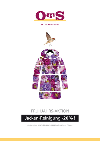 Plakat Design Textilreinigung Frühjahrsaktion Plakatdesigner Wien